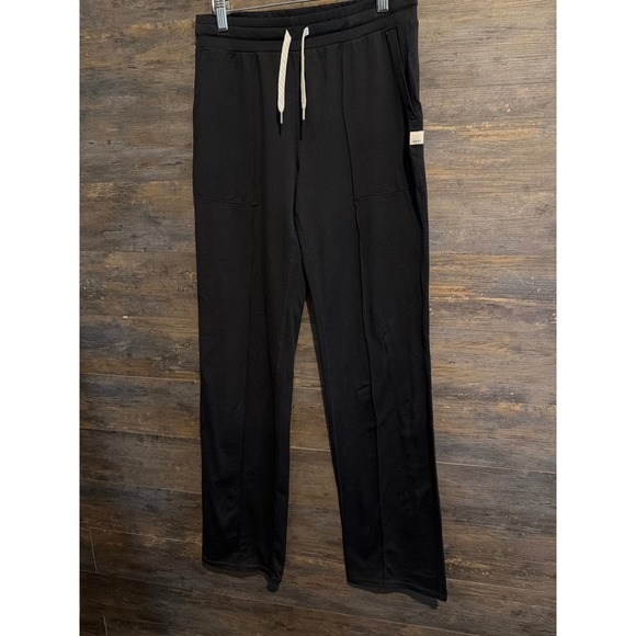 Vuori Pants - Vuori Villa Wide Leg Jogger Pants Black VW425 Womens Size Small Recycled Stretch